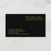 Berufliche Visitenkarte für Schwarz-Gold-Marmor (Rückseite)