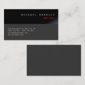 Berufliche Visitenkarte für Schwarz-Grau-Ästhetik (Vorne/Hinten)