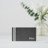 Berufliche Visitenkarte für Schwarz und Silber (Stehend Vorderseite)