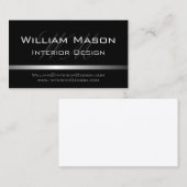 Berufliche Visitenkarte für Schwarz und Silber (Vorne/Hinten)