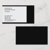 Berufliche Visitenkarte für Schwarz-weiße Grenzen (Vorne/Hinten)