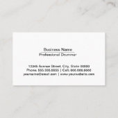 Berufliche Visitenkarte für Schwarzweiß-Drummer (Rückseite)