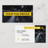 Berufliche Visitenkarte für Taxifahrer (Vorne/Hinten)
