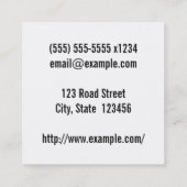 Berufliche Visitenkarte für Unternehmensberater (Rückseite)