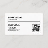 Berufliche Visitenkarte für Unternehmer (Rückseite)