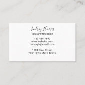 Berufliche Visitenkarte für Wasserfarben-Sonnenblu (Rückseite)