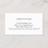 Berufliche Visitenkarte im Minimalgesetz (Rückseite)