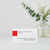 Berufliche Visitenkarte in Rot (Stehend Vorderseite)