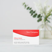 Berufliche Visitenkarte in Rot-Weiß (Stehend Vorderseite)