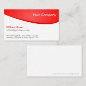 Berufliche Visitenkarte in Rot-Weiß (Vorne/Hinten)