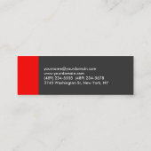Berufliche Visitenkarte in schwach grau (Rückseite)