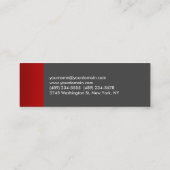 Berufliche Visitenkarte in schwach grau (Rückseite)