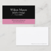 Berufliche Visitenkarte in Schwarz und Dusty Pink (Vorne/Hinten)