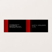 Berufliche Visitenkarte in schwarzem Schwarz Visitenkarten (Außenseite Aufgefaltet)