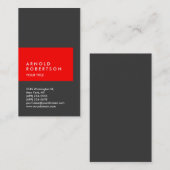 Berufliche Visitenkarte in vertikalem Grau (Vorne/Hinten)
