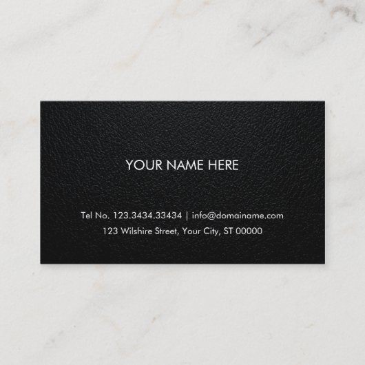 Berufliche Visitenkarte - Lederhintergrund (Vorderseite)