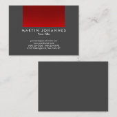 Berufliche Visitenkarte mit Chubby-Graustreifen (Vorne/Hinten)