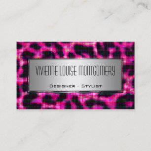 Berufliche Visitenkarte mit Halftone Leopard druck