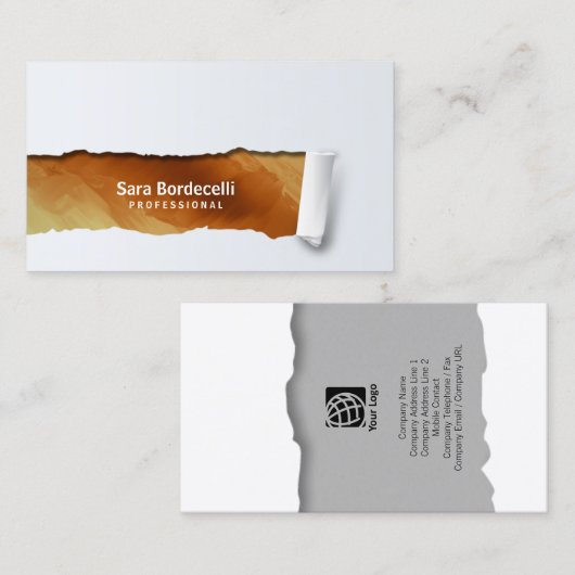 Berufliche Visitenkarte mit Kupferstich (Vorne/Hinten)