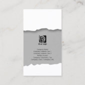 Berufliche Visitenkarte mit Kupferstich (Rückseite)