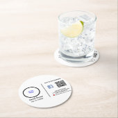 Berufliche Visitenkarte mit moderner und neuester  Runder Pappuntersetzer (Vor Ort)