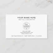 Berufliche Visitenkarte mit QR-Code und Logo (Rückseite)