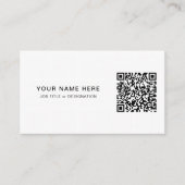 Berufliche Visitenkarte mit QR-Code und Logo (Vorderseite)