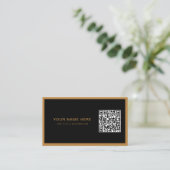 Berufliche Visitenkarte mit QR-Code und Logo (Stehend Vorderseite)