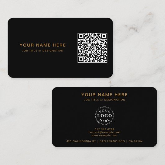Berufliche Visitenkarte mit QR-Code und Logo (Vorne/Hinten)