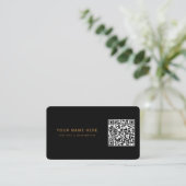Berufliche Visitenkarte mit QR-Code und Logo (Stehend Vorderseite)
