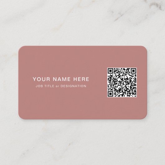 Berufliche Visitenkarte mit QR-Code und Logo (Vorderseite)