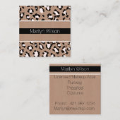 Berufliche Visitenkarte mit rosa Leopard drucken (Vorne/Hinten)