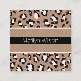 Berufliche Visitenkarte mit rosa Leopard drucken