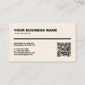 Berufliche Visitenkarte mit Ruler (cm) (Rückseite)