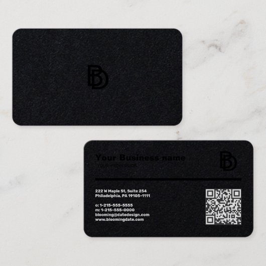 Berufliche Visitenkarte mit Ruler (cm) (Vorne/Hinten)