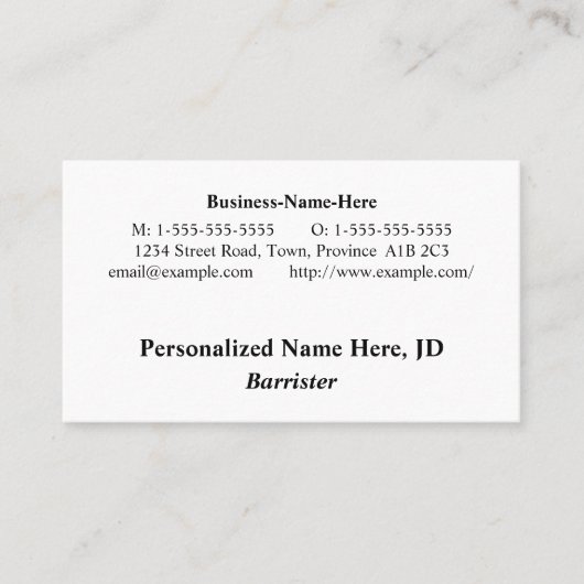 Berufliche Visitenkarte Vintag aussehen (Vorderseite)