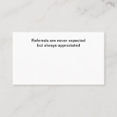 Berufliche Visitenkarten für Finanzberater Visitenkarte (Rückseite)