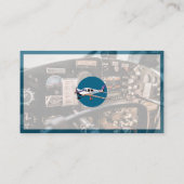 Berufliche Visitenkarten für Fluglehrer Visitenkarte (Rückseite)