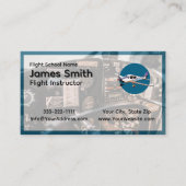 Berufliche Visitenkarten für Fluglehrer Visitenkarte (Vorderseite)