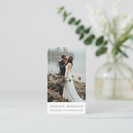 Berufliche Visitenkarten für Fotografen Visitenkarte (Stehend Vorderseite)