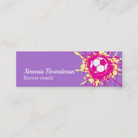 Berufliche Visitenkarten für Fußball Mini Visitenkarte (Vorderseite)
