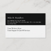 Berufliche Visitenkarten für klassische Linen Visitenkarte (Rückseite)