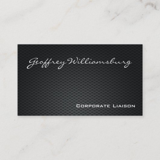 Berufliche Visitenkarten für Kohlenstofffaser Visitenkarte (Vorderseite)