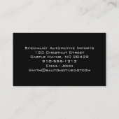 Berufliche Visitenkarten für Kohlenstofffaser Visitenkarte (Rückseite)