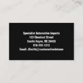 Berufliche Visitenkarten für Kohlenstofffaser Visitenkarte (Rückseite)