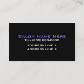 Berufliche Visitenkarten für Make-up Artists Visitenkarte (Rückseite)