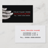 Berufliche Visitenkarten für Maniküre Visitenkarte (Vorne/Hinten)
