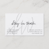 Berufliche Visitenkarten für moderne Handschriften Visitenkarte (Rückseite)