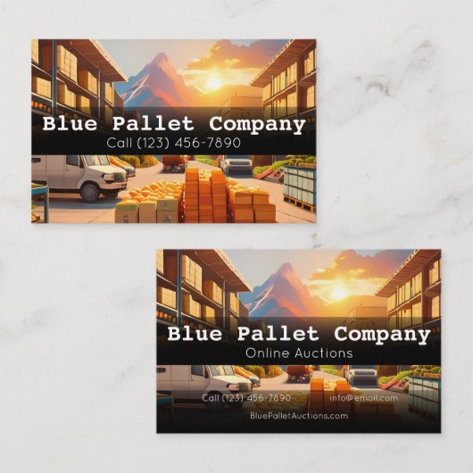 Berufliche Visitenkarten für Paletten und Online Visitenkarte (Vorne/Hinten)