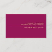 Berufliche Visitenkarten Gold Viva Magenta Visitenkarte (Rückseite)